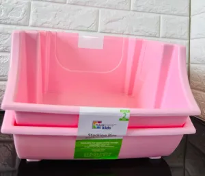 New Mainstays 2-Pack Stacking Bins - Pink