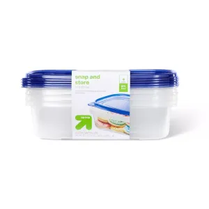 New Snap and Store Medium Rectangle Food Storage Container - 4ct/76oz - up & up