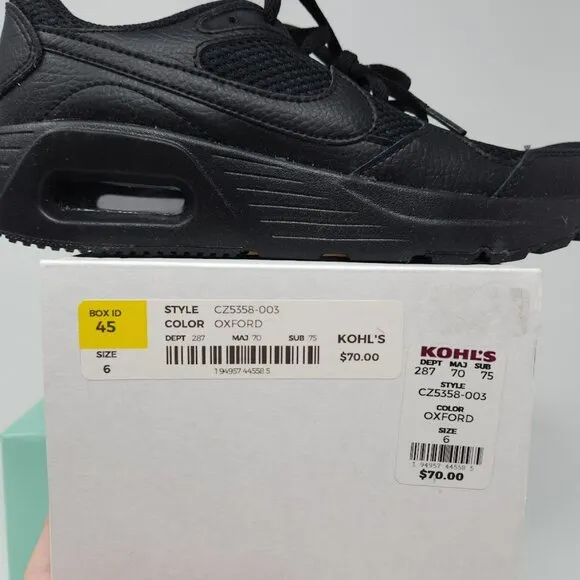 Nike Air Max SC CZ5358 Black Gym Tennis Shoe Sneaker New Size 6Y