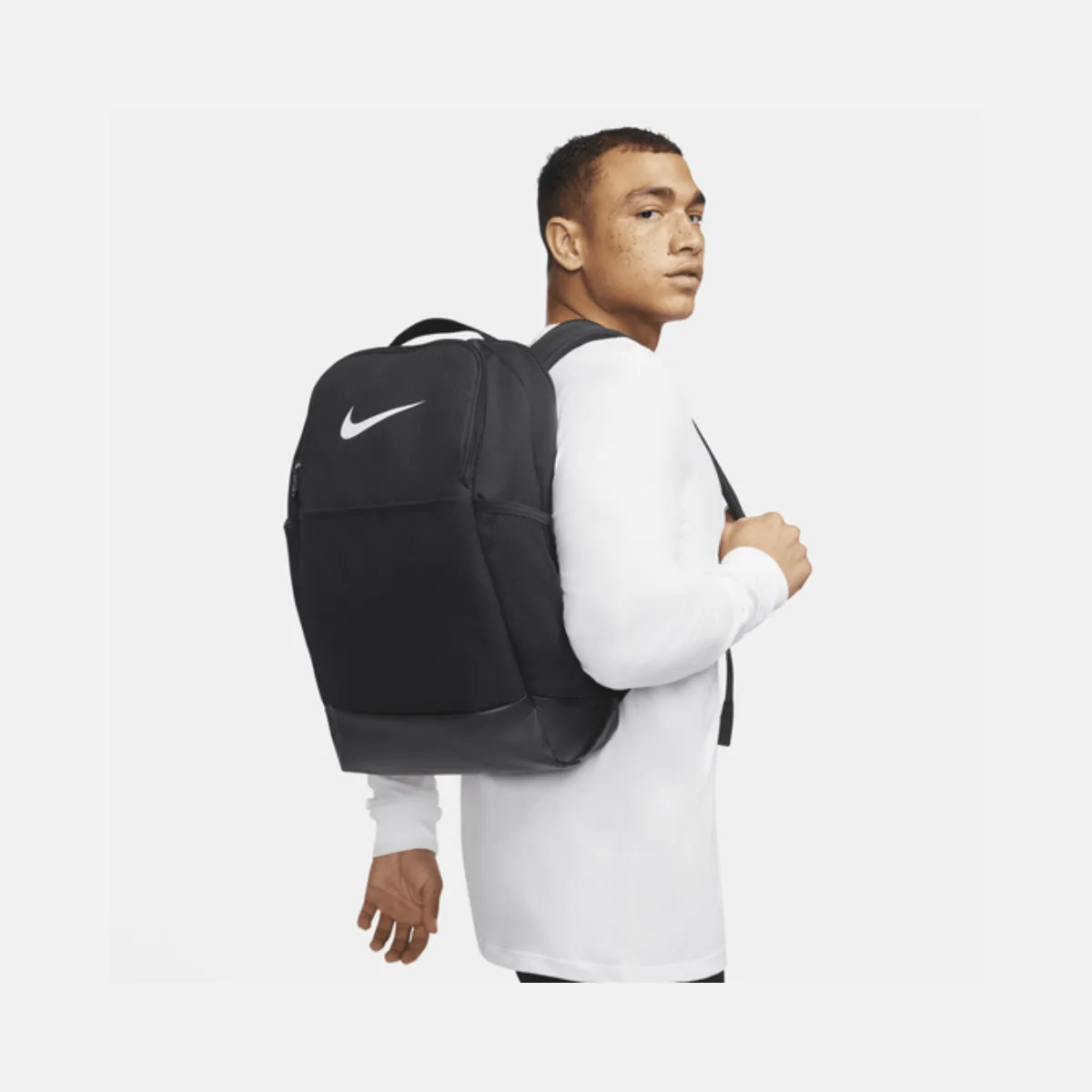Nike Brasilia 9.5 Training Backpack (Medium, 24L) - Black/Black/White