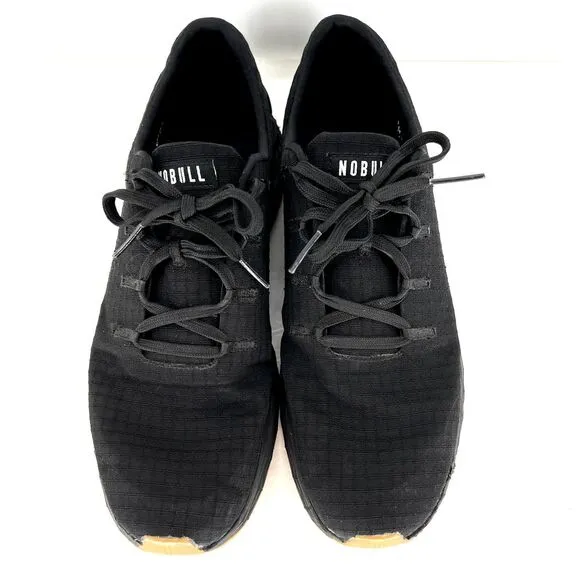 NOBULL Allday Ripstop Sneaker Size 10.5M/12W Laced Up Running Gym Black Gum