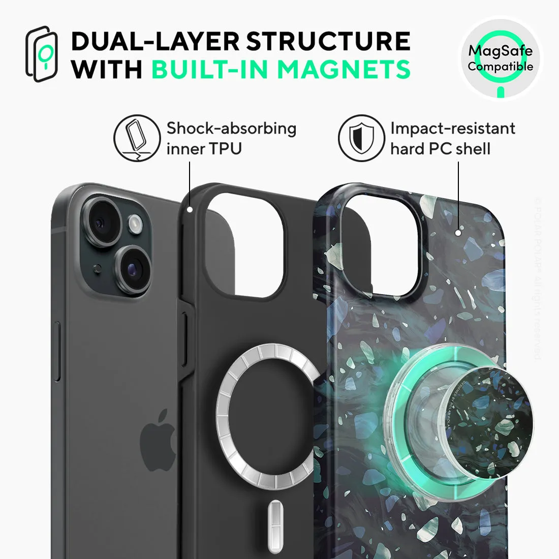 Nordic Terrazzo Gem Custom - iPhone 15 Plus Case
