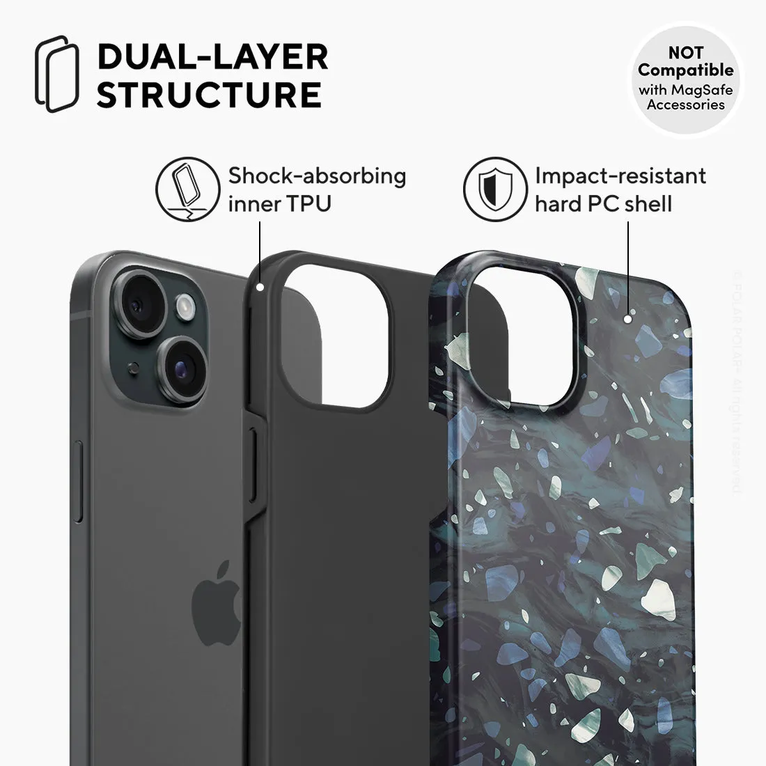 Nordic Terrazzo Gem Custom - iPhone 15 Plus Case