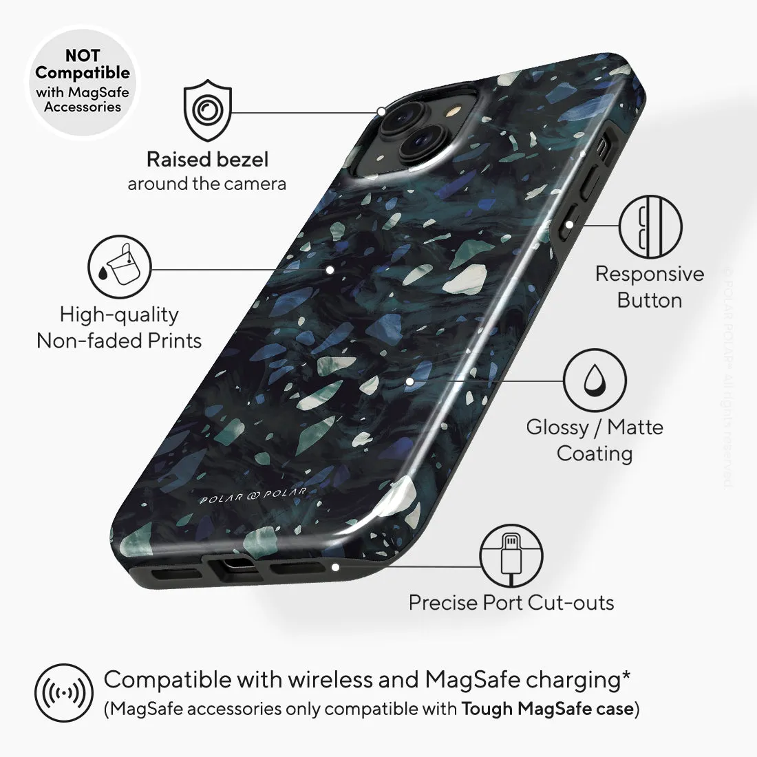 Nordic Terrazzo Gem Custom - iPhone 15 Plus Case