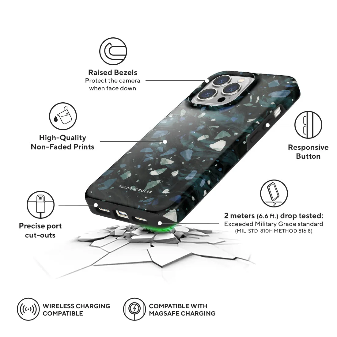 Nordic Terrazzo Gem - iPhone 13 Pro Case