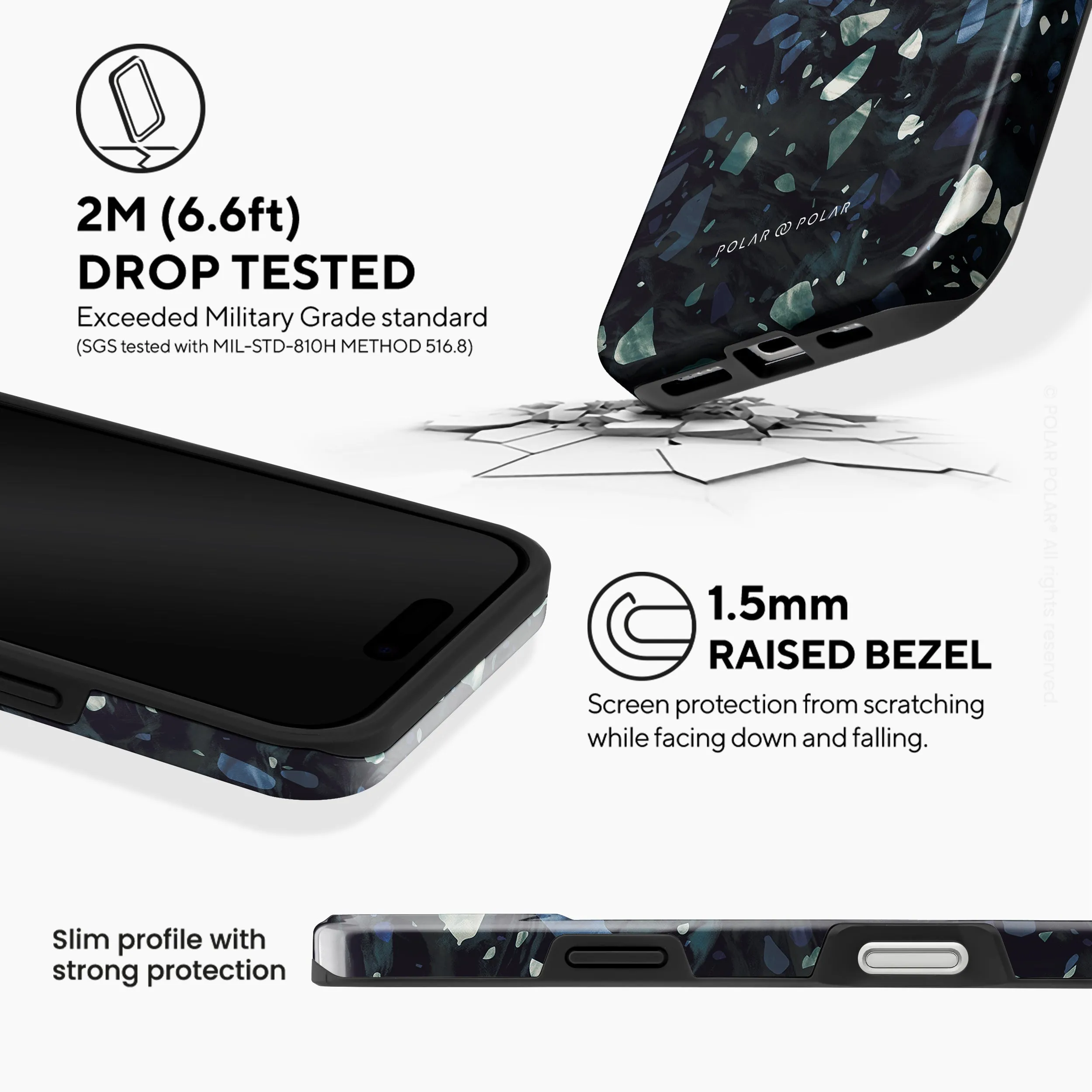Nordic Terrazzo Gem - iPhone 16 Plus Case