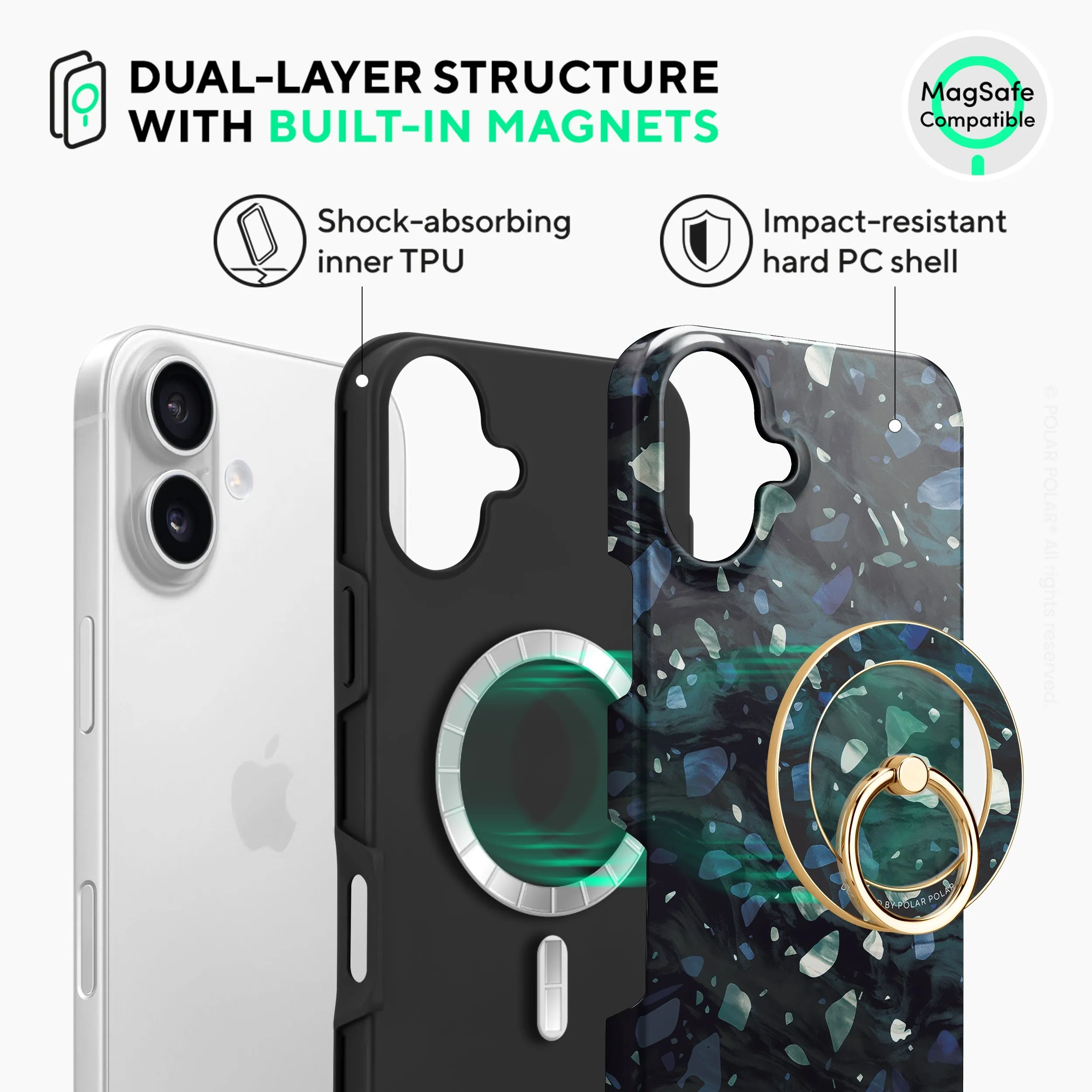 Nordic Terrazzo Gem - iPhone 16 Plus Case