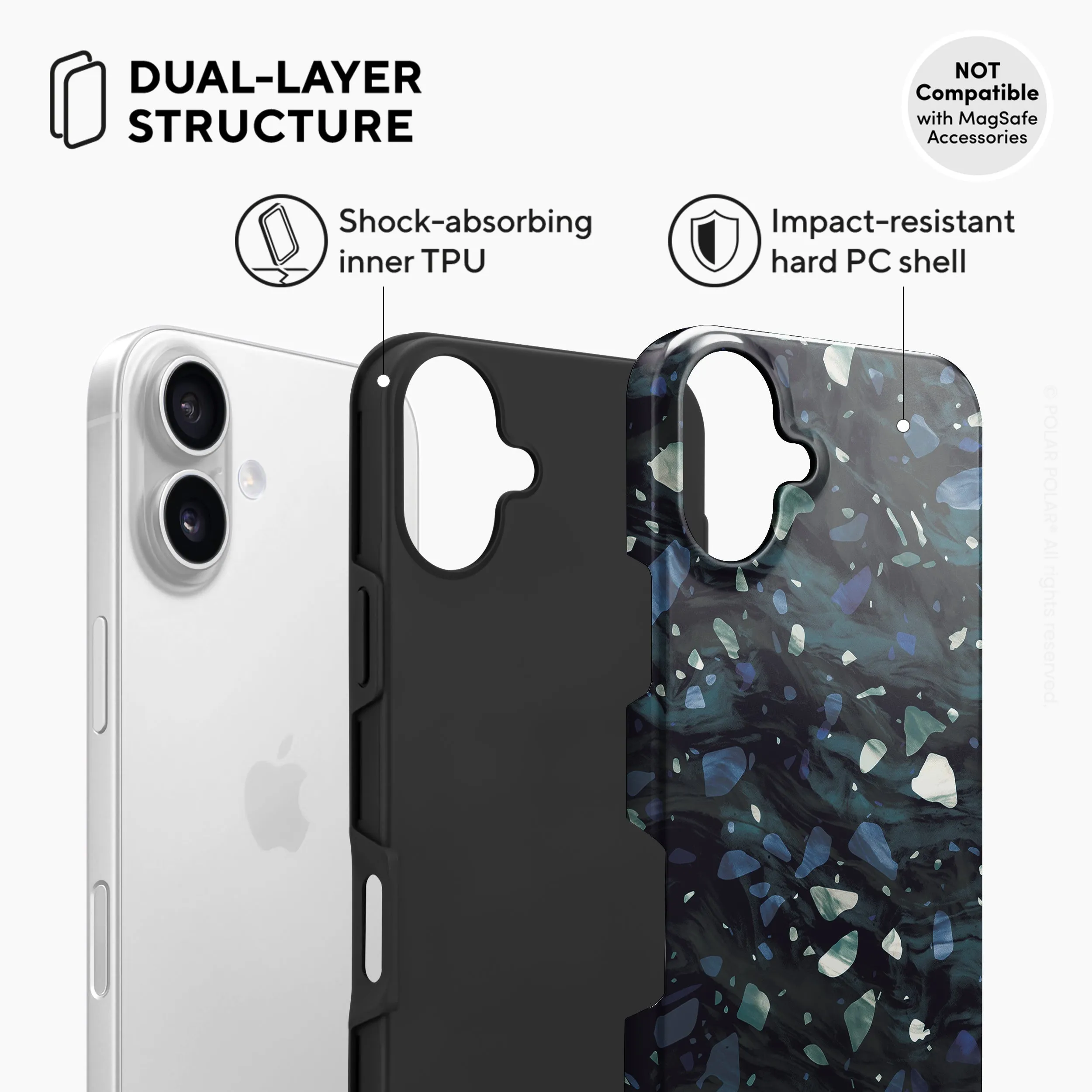 Nordic Terrazzo Gem - iPhone 16 Plus Case