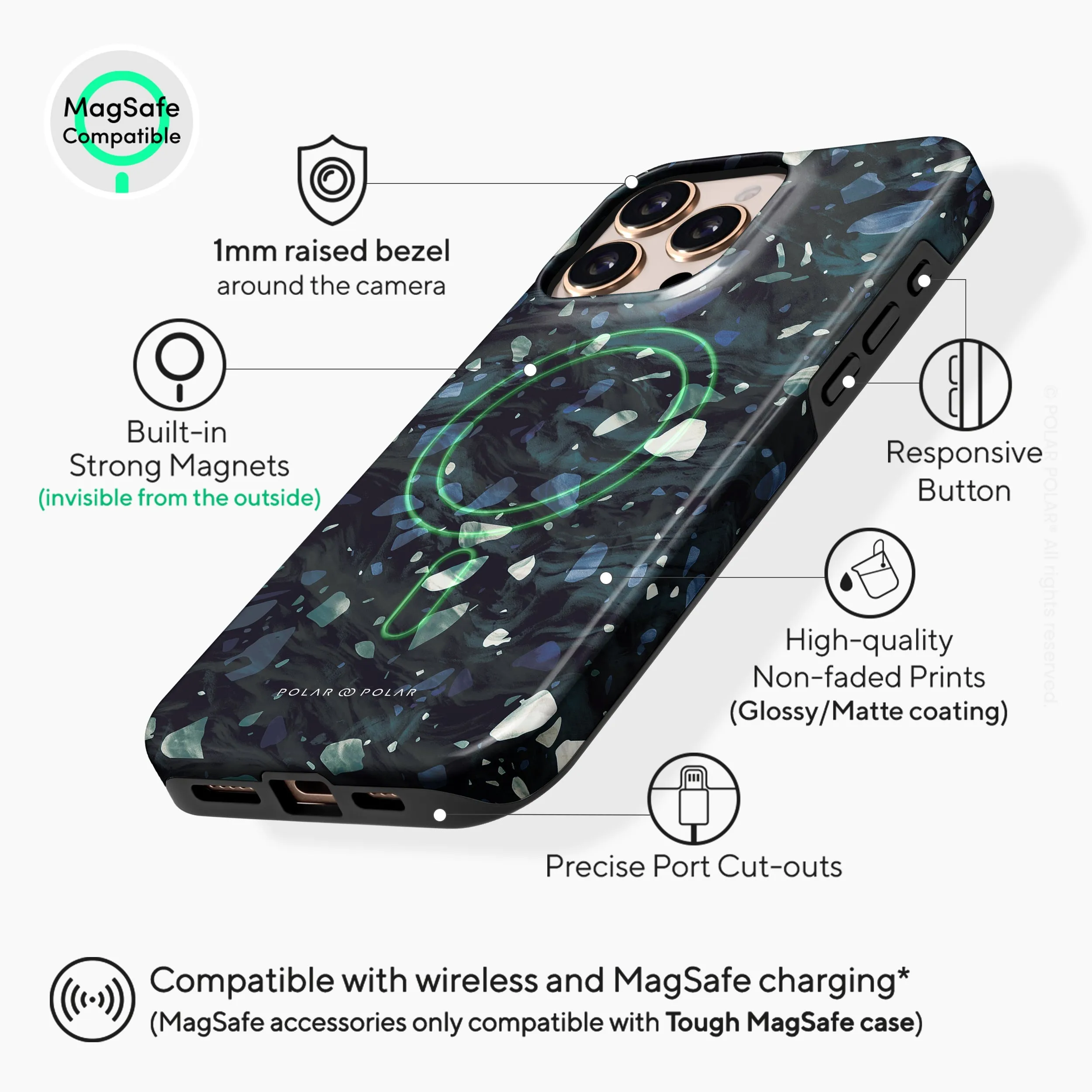 Nordic Terrazzo Gem - iPhone 16 Pro Case