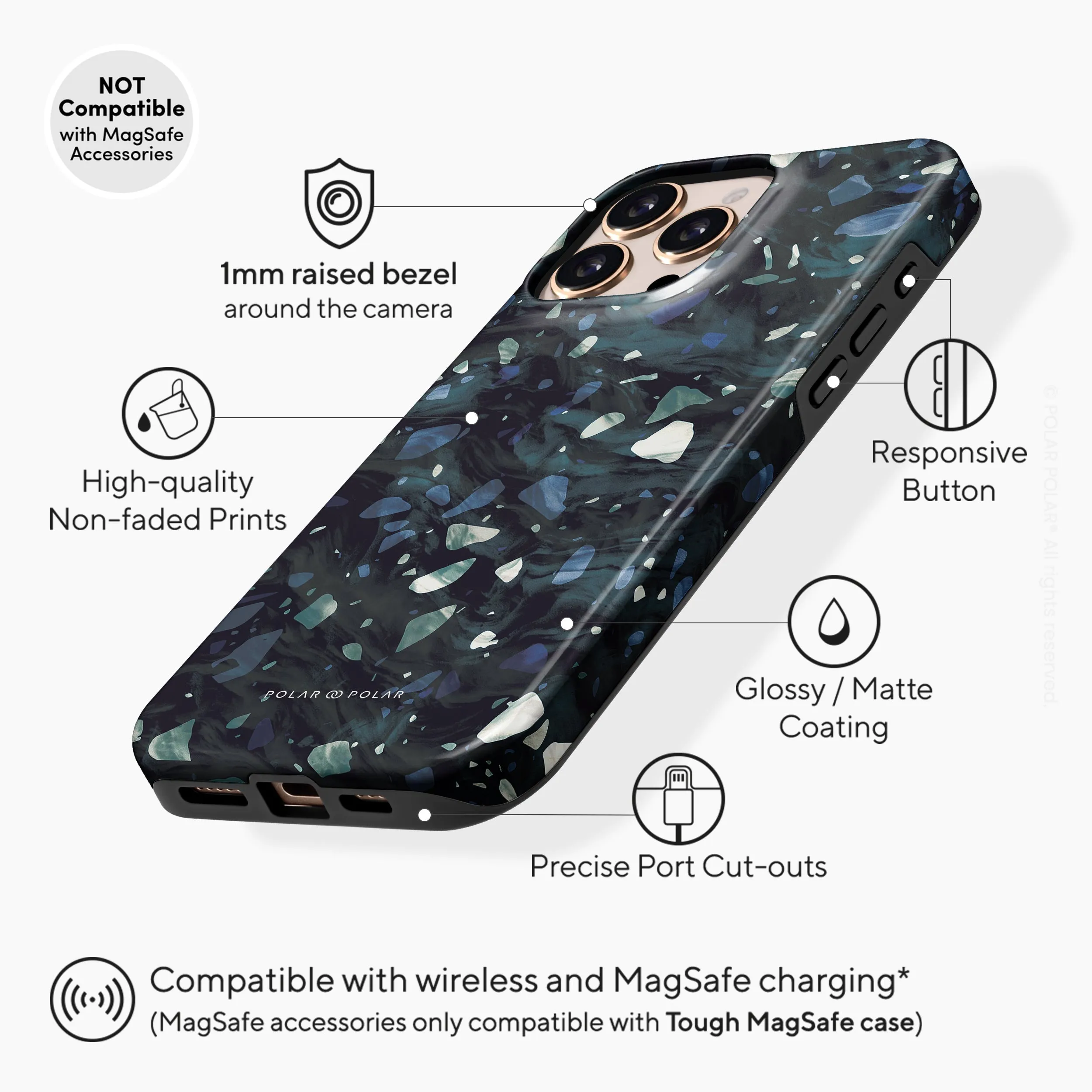 Nordic Terrazzo Gem - iPhone 16 Pro Max Case