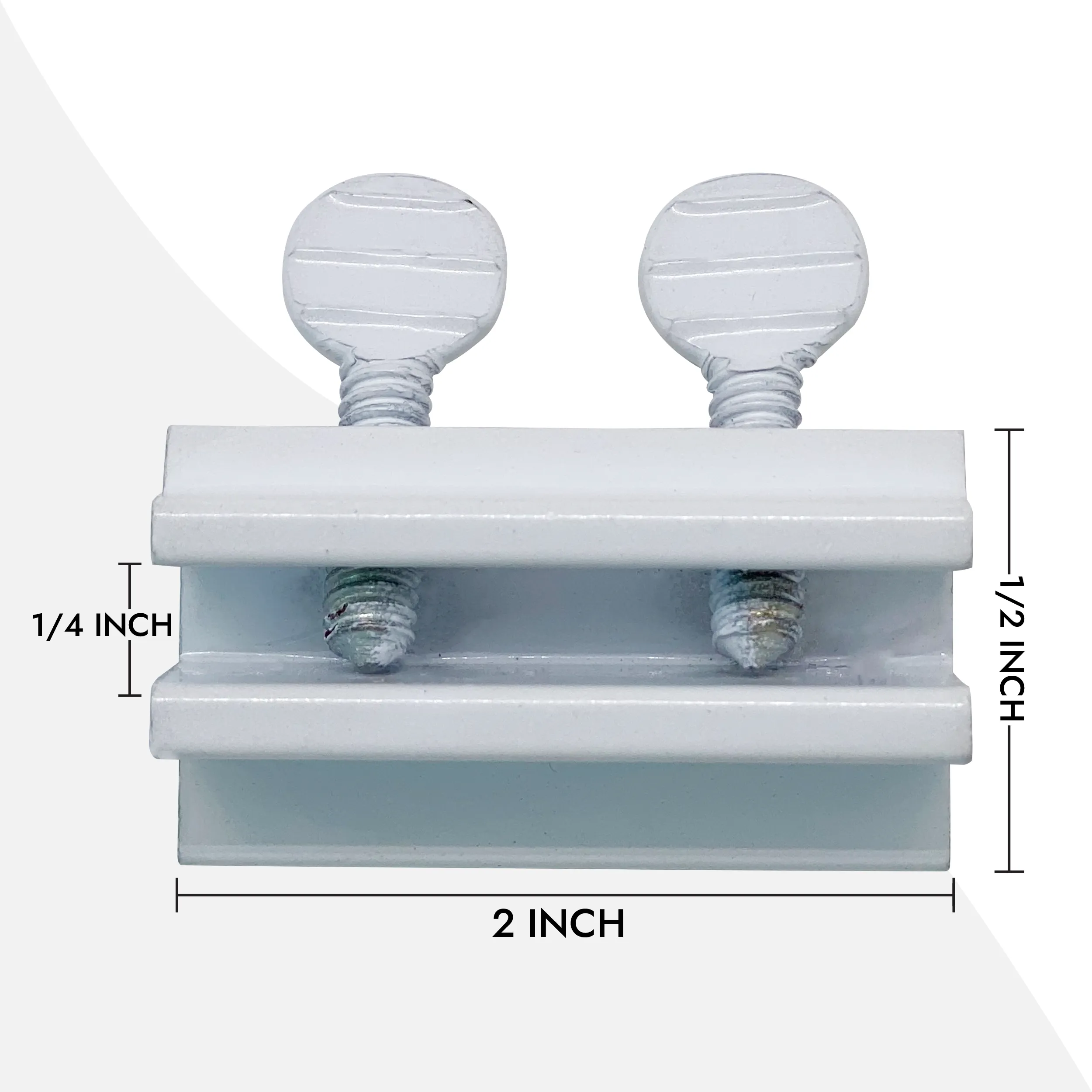 NU-SET Sliding Window Lock, Double Thumbscrew, White