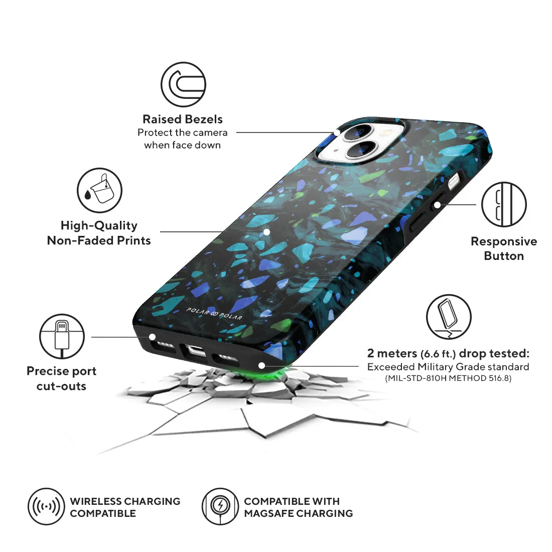 Ocean Terrazzo Gem Custom - iPhone 13 Case