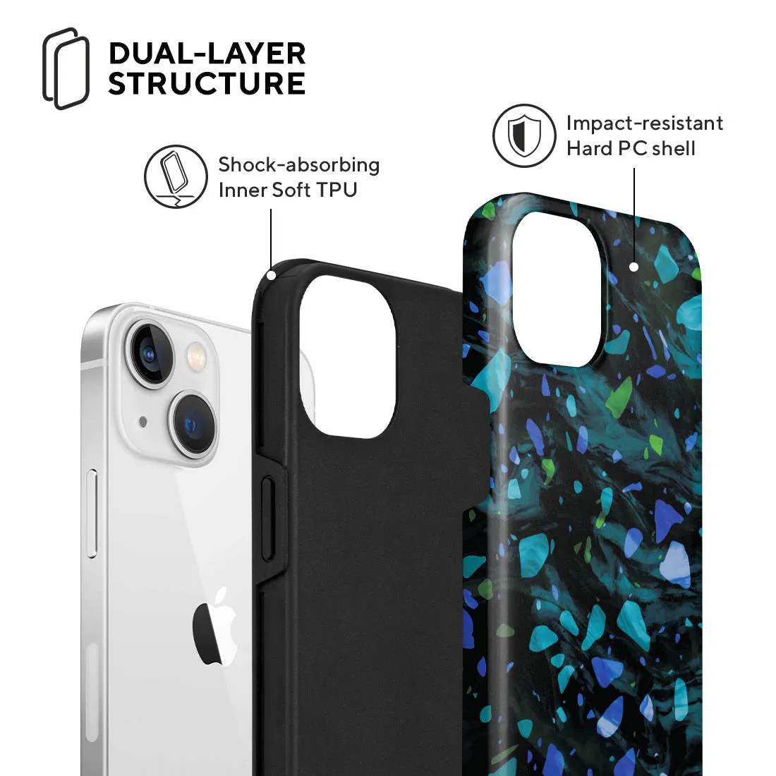 Ocean Terrazzo Gem Custom - iPhone 13 Case