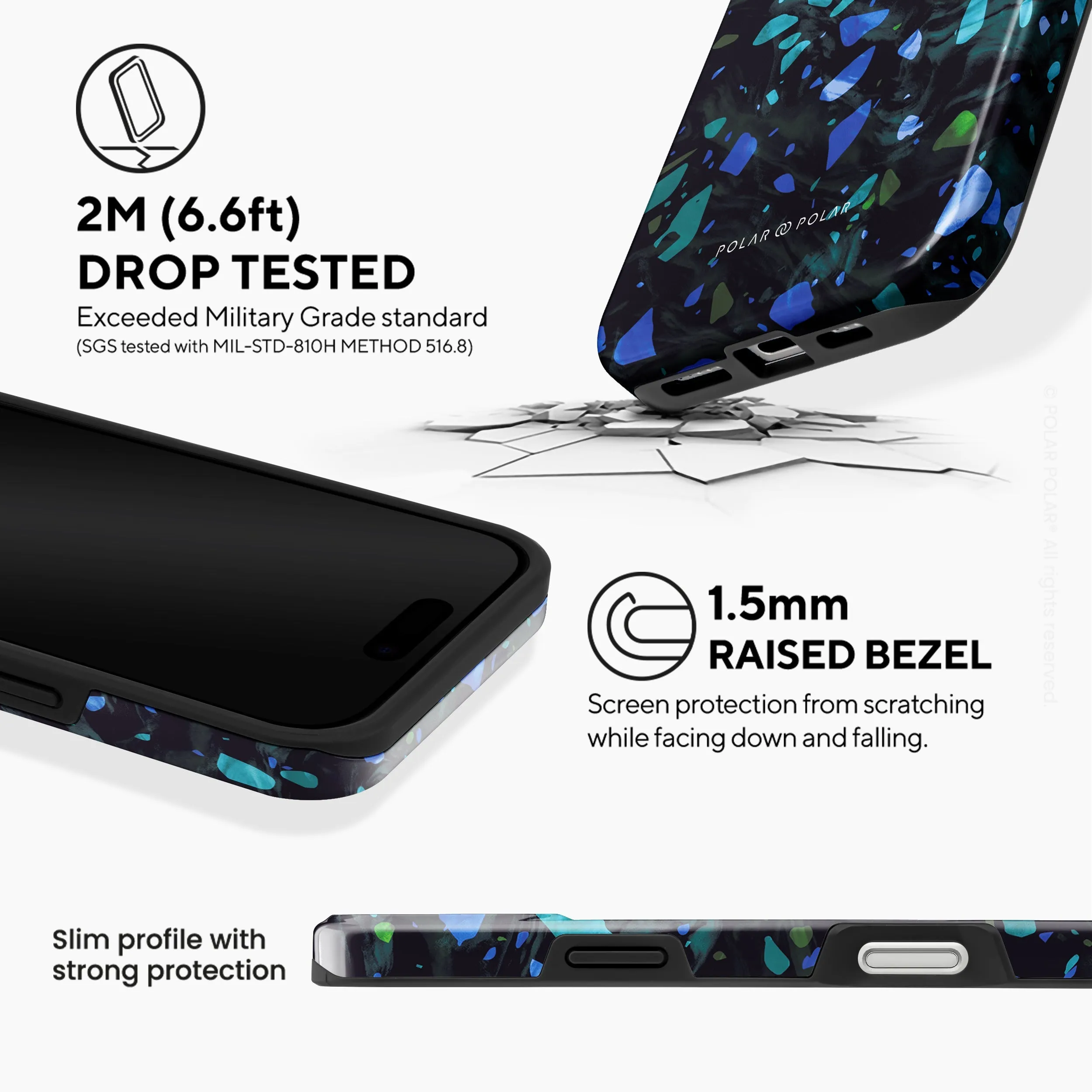 Ocean Terrazzo Gem - iPhone 16 Plus Case