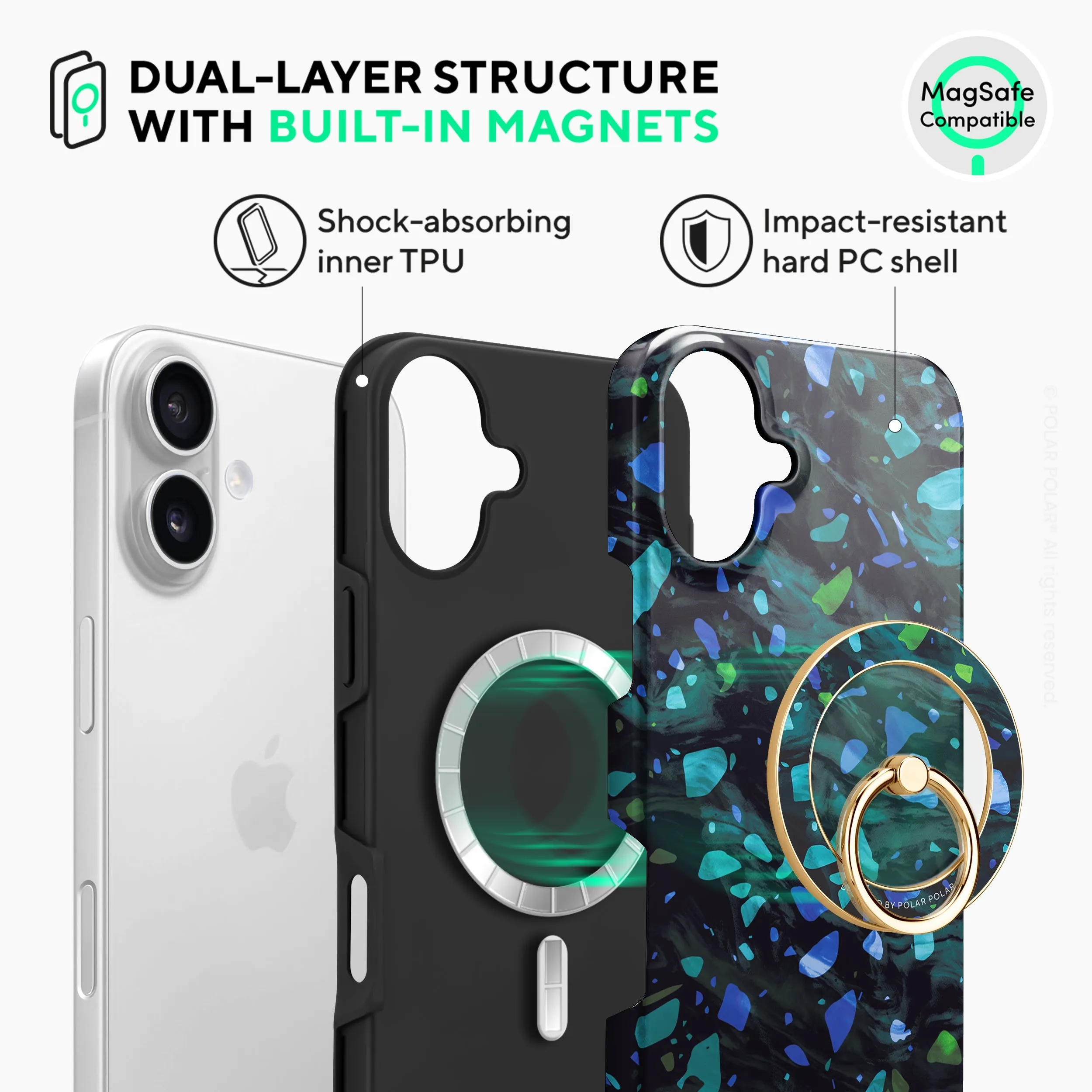 Ocean Terrazzo Gem - iPhone 16 Plus Case