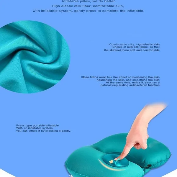 On Air Adjustable and Inflatable Neck Pillow,Airplane Pillow and Cervical Neck Pillow for Kids   Adults