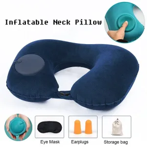 On Air Adjustable and Inflatable Neck Pillow,Airplane Pillow and Cervical Neck Pillow for Kids   Adults