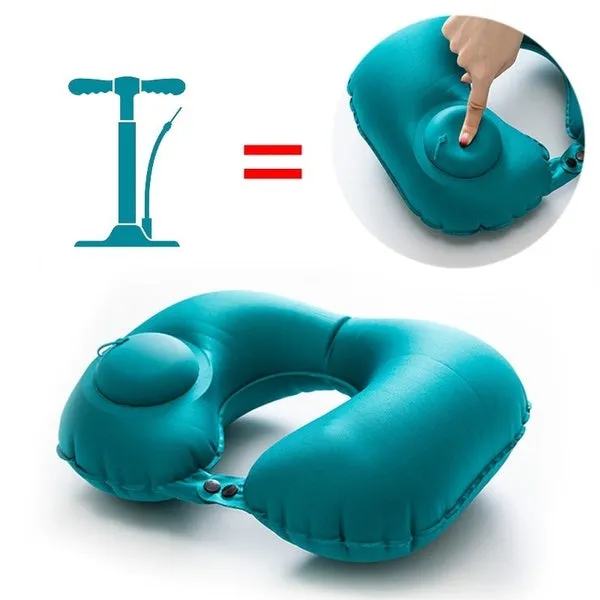 On Air Adjustable and Inflatable Neck Pillow,Airplane Pillow and Cervical Neck Pillow for Kids   Adults