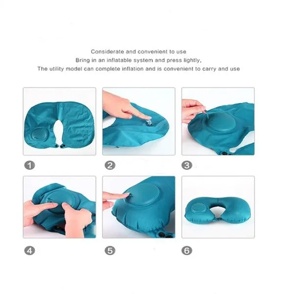On Air Adjustable and Inflatable Neck Pillow,Airplane Pillow and Cervical Neck Pillow for Kids   Adults