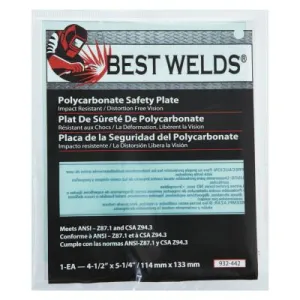 ORS Nasco Safety Plate, 4.5 in x 5.25 in, Polycarbonate, Clear, 932-442