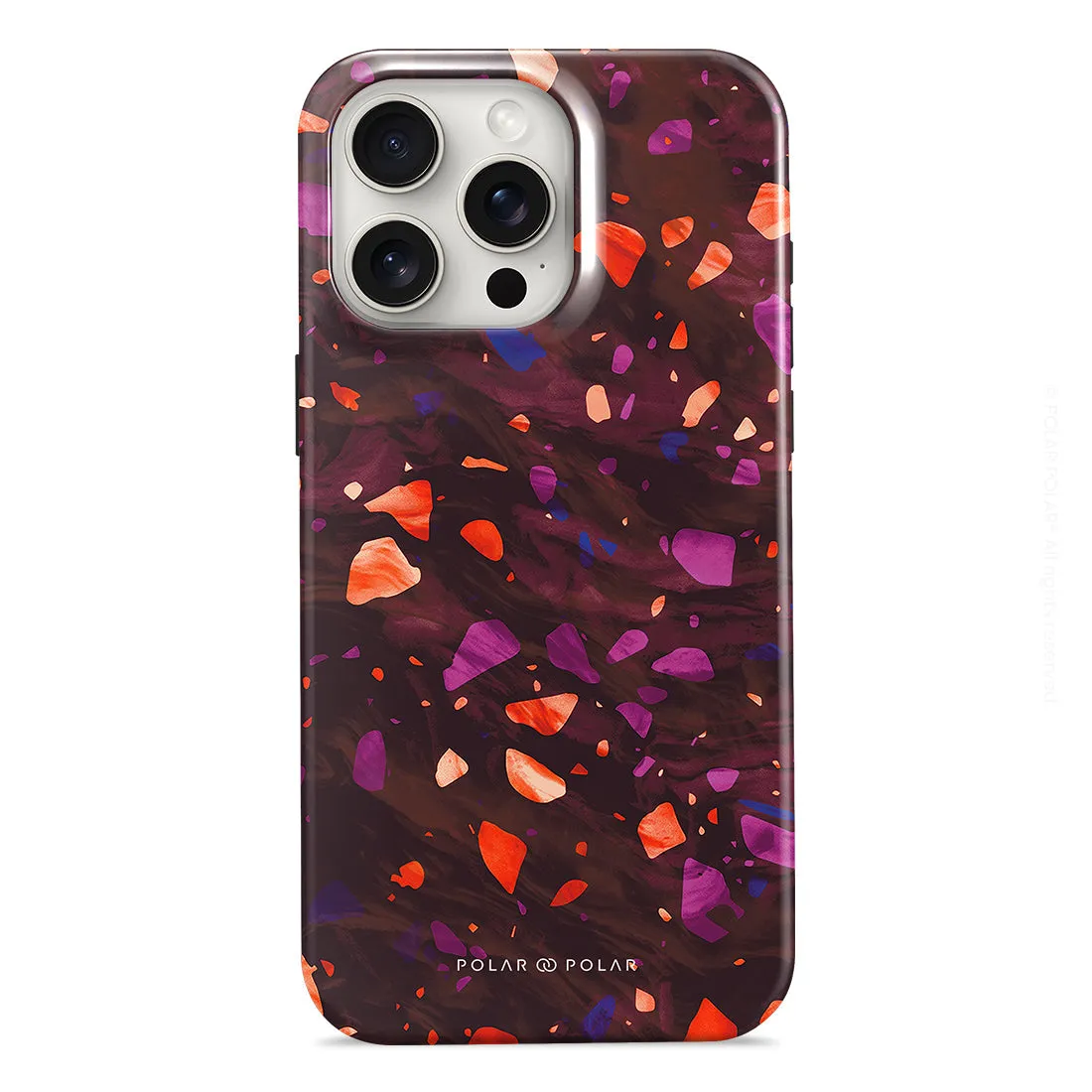 Paprika Terrazzo Gem Custom - iPhone 15 Pro Max Case