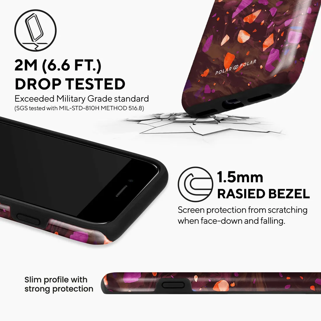Paprika Terrazzo Gem Custom - iPhone SE3 / SE2 / 8 / 7 Case