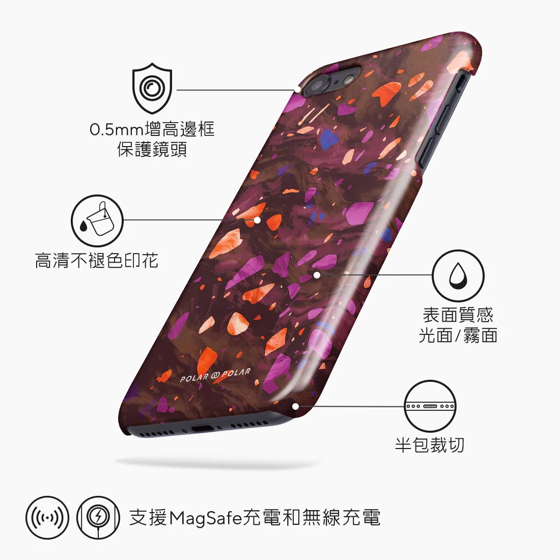 Paprika Terrazzo Gem Custom - iPhone SE3 / SE2 / 8 / 7 Case