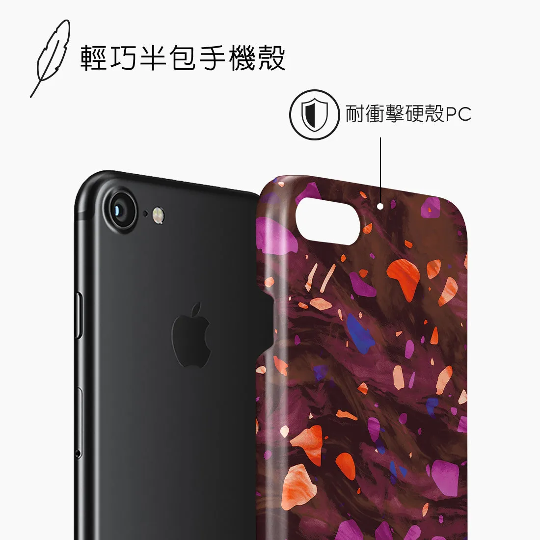 Paprika Terrazzo Gem Custom - iPhone SE3 / SE2 / 8 / 7 Case