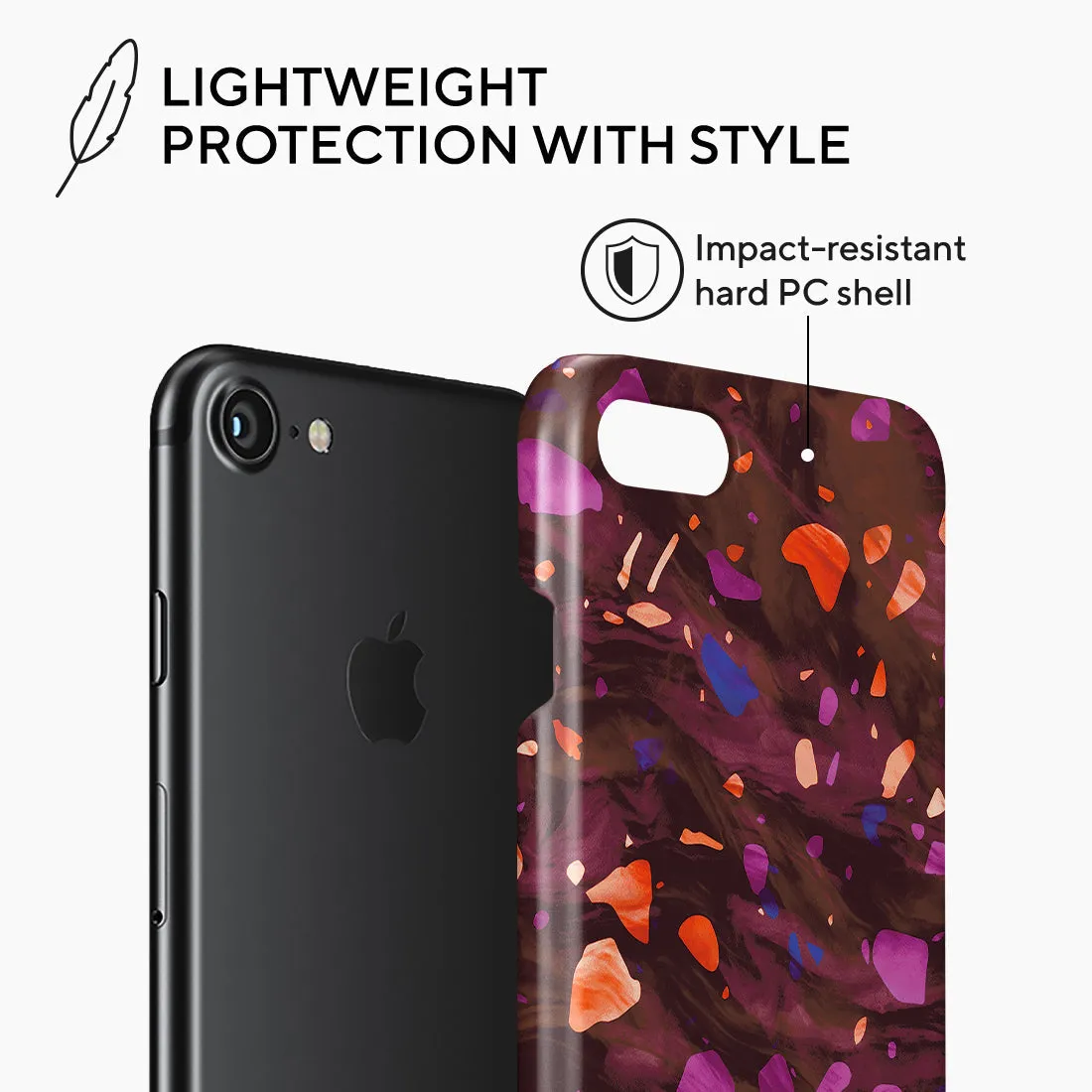 Paprika Terrazzo Gem Custom - iPhone SE3 / SE2 / 8 / 7 Case
