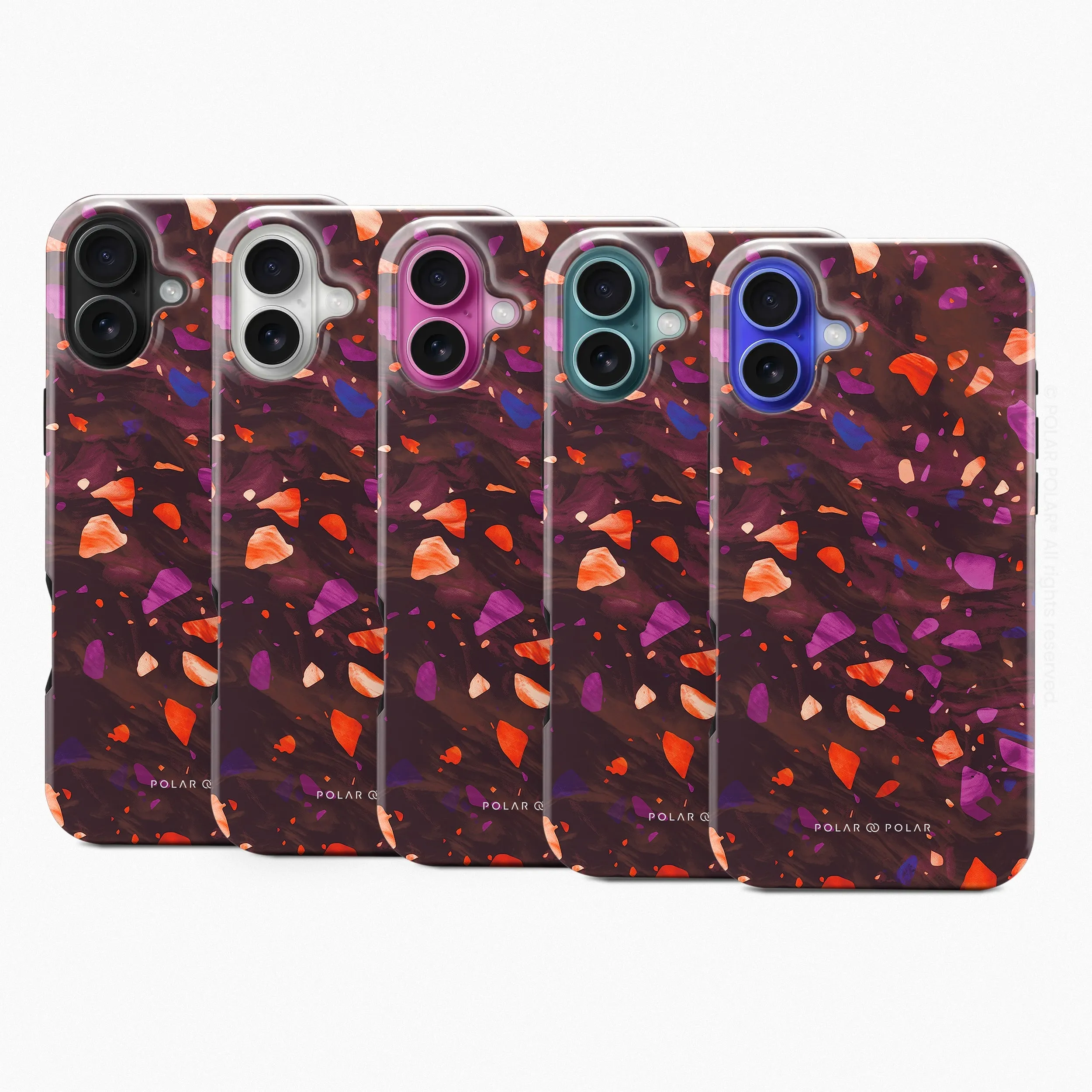 Paprika Terrazzo Gem - iPhone 16 Plus Case