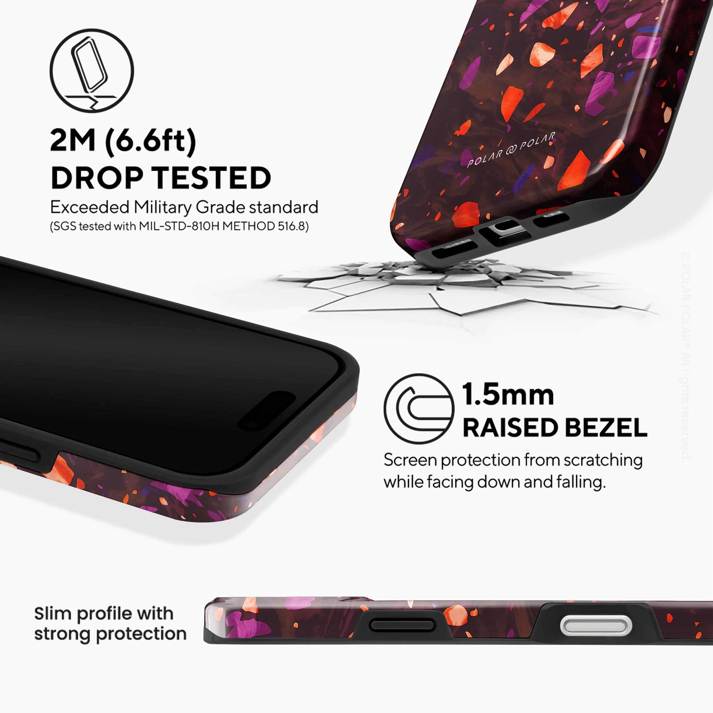 Paprika Terrazzo Gem - iPhone 16 Plus Case