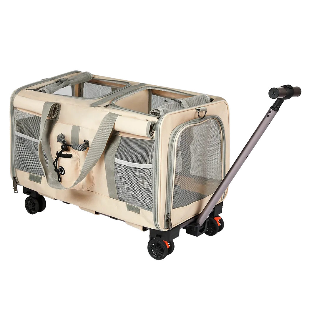 Pawz Pet Carrier 4 Wheel Portable Rolling Foldable