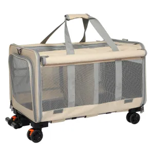 Pawz Pet Carrier 4 Wheel Portable Rolling Foldable