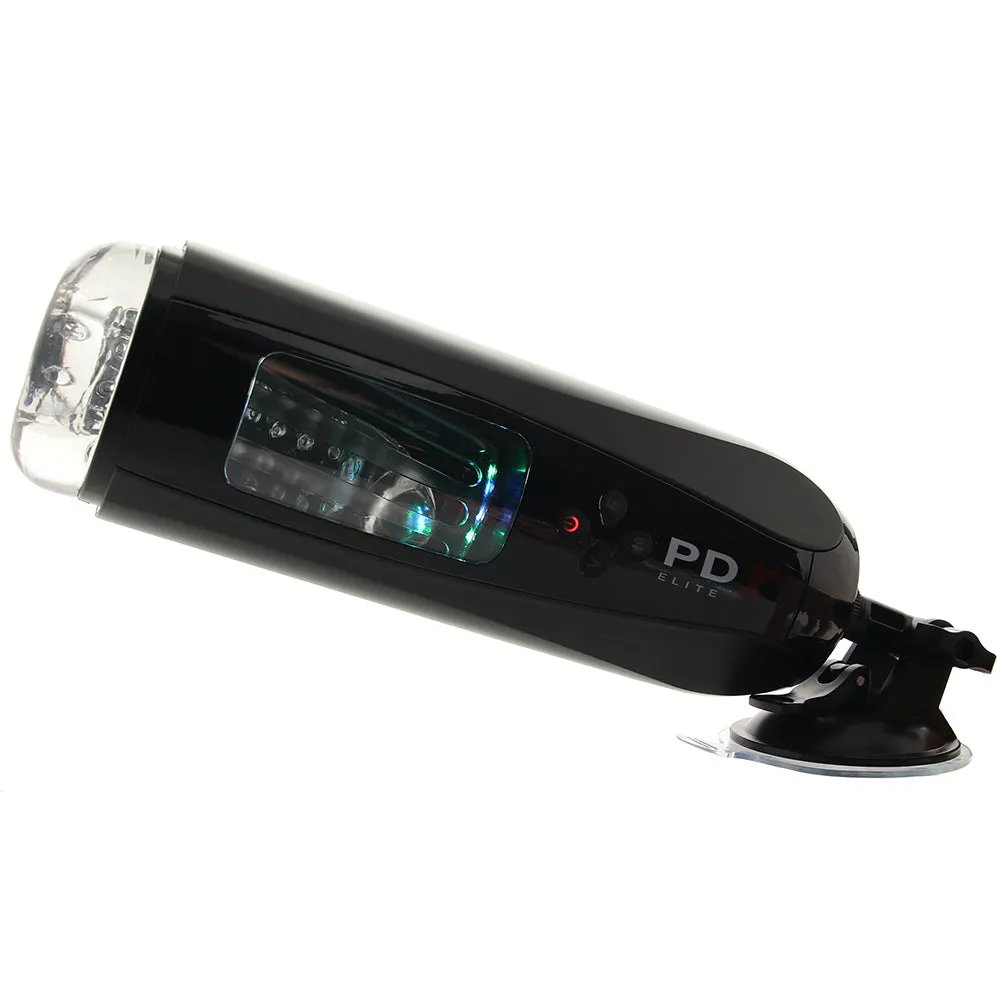 PDX Elite Ultimate Milker 2 Rechargeable Gyrating Suction Stroker With Hands-Free Suction Cup