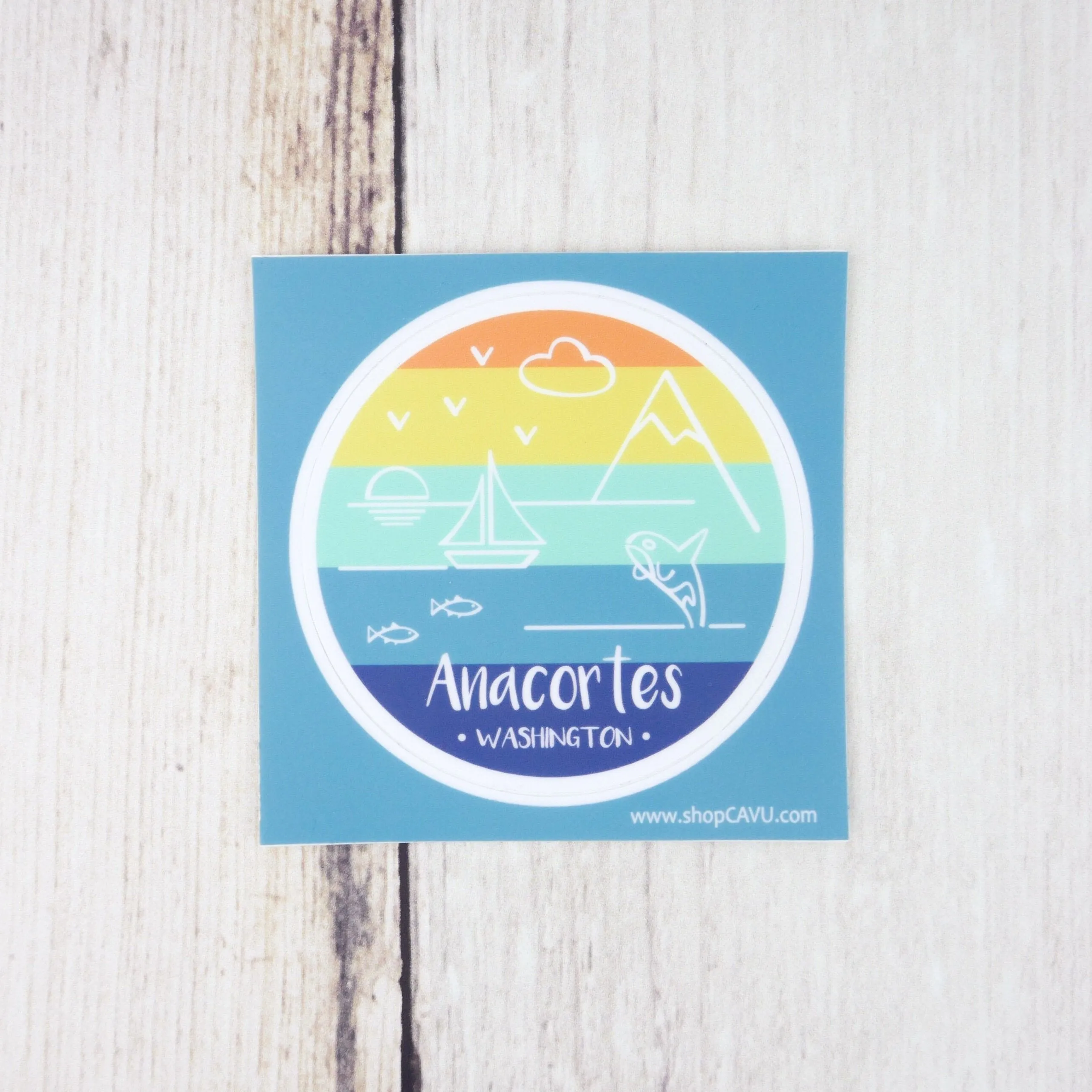 Perfectly Anacortes 3" Sunset Sticker / Decal