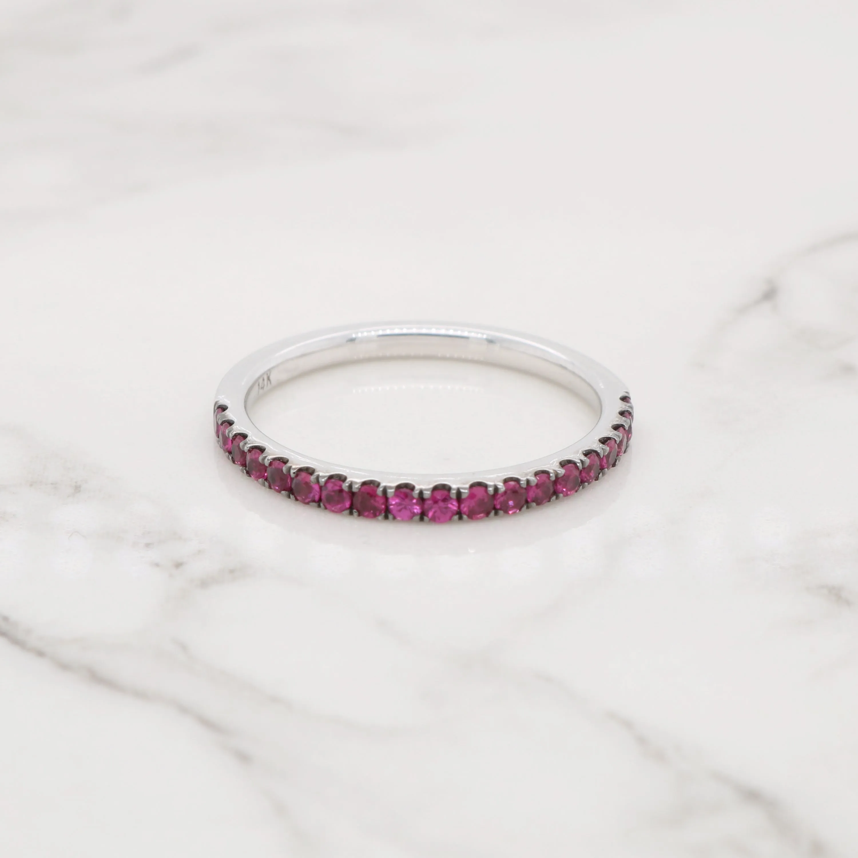 Petite Ruby Pave Ring