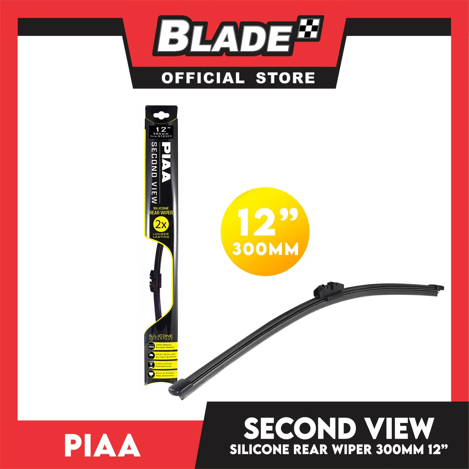 Piaa Second View Silicone Advantage Rear Wiper Blades 12''/ 300mm