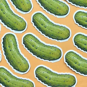 Pickle Gifts, Pickle Art Sticker, Vinyl Sticker, 3 inch, FREE SHIPPING