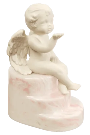 Pink Cultured Marble Cherub Infant Urn - IUCHERUB-Pink