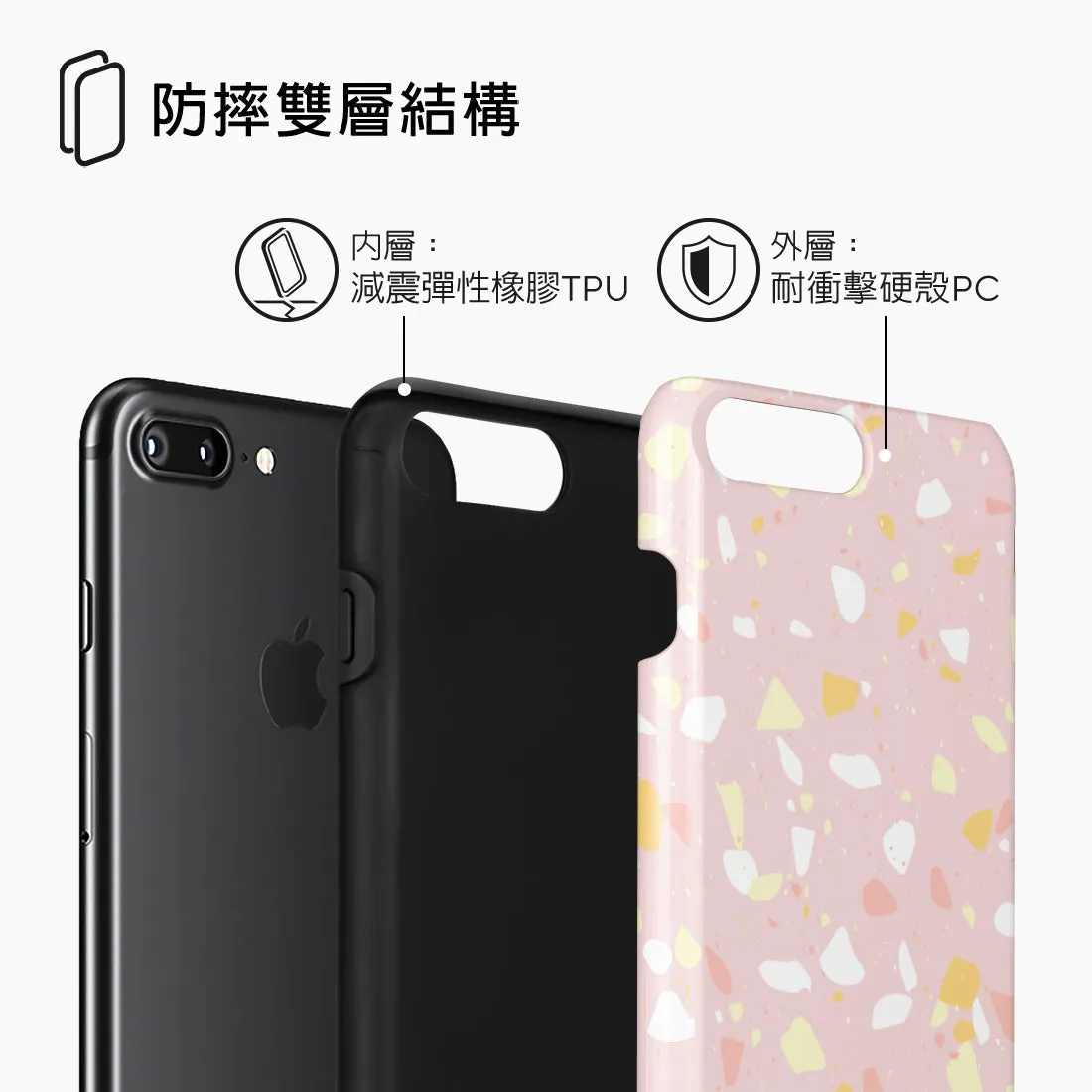 Pink Peony Terrazzo Custom - iPhone 8 Plus/7 Plus Case