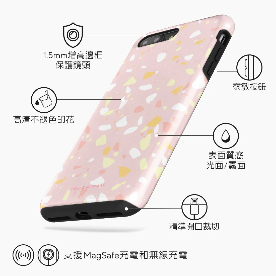 Pink Peony Terrazzo Custom - iPhone 8 Plus/7 Plus Case