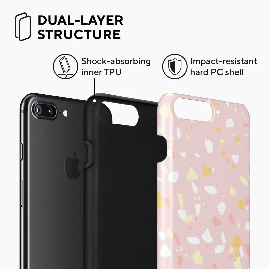 Pink Peony Terrazzo Custom - iPhone 8 Plus/7 Plus Case