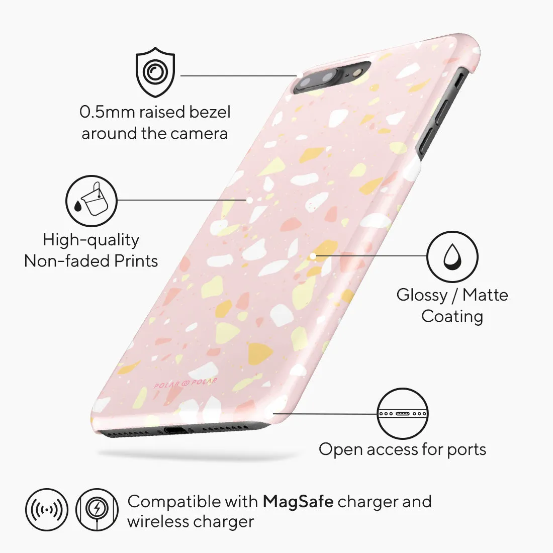 Pink Peony Terrazzo Custom - iPhone 8 Plus/7 Plus Case