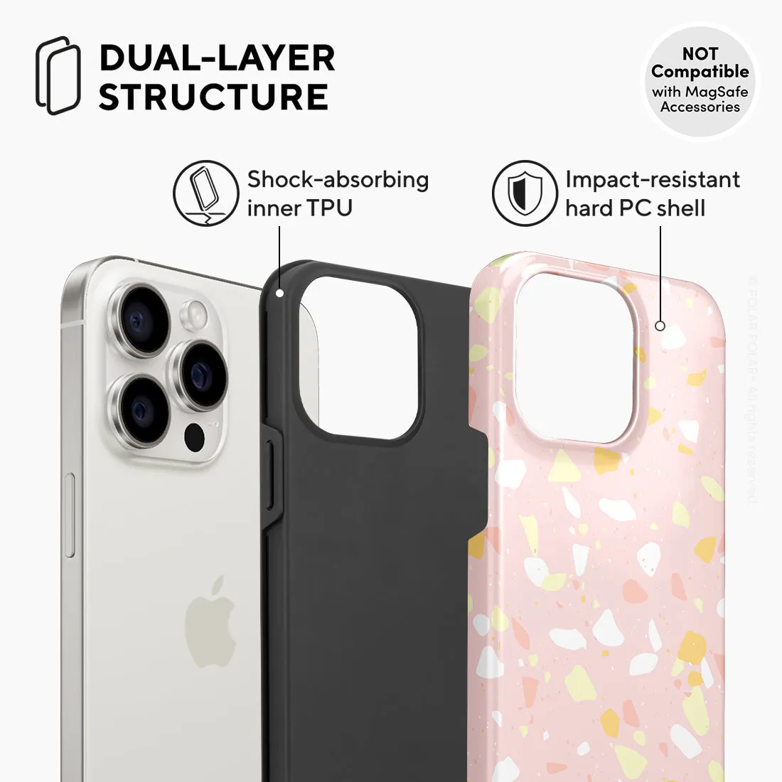 Pink Peony Terrazzo - iPhone 15 Pro Max Case