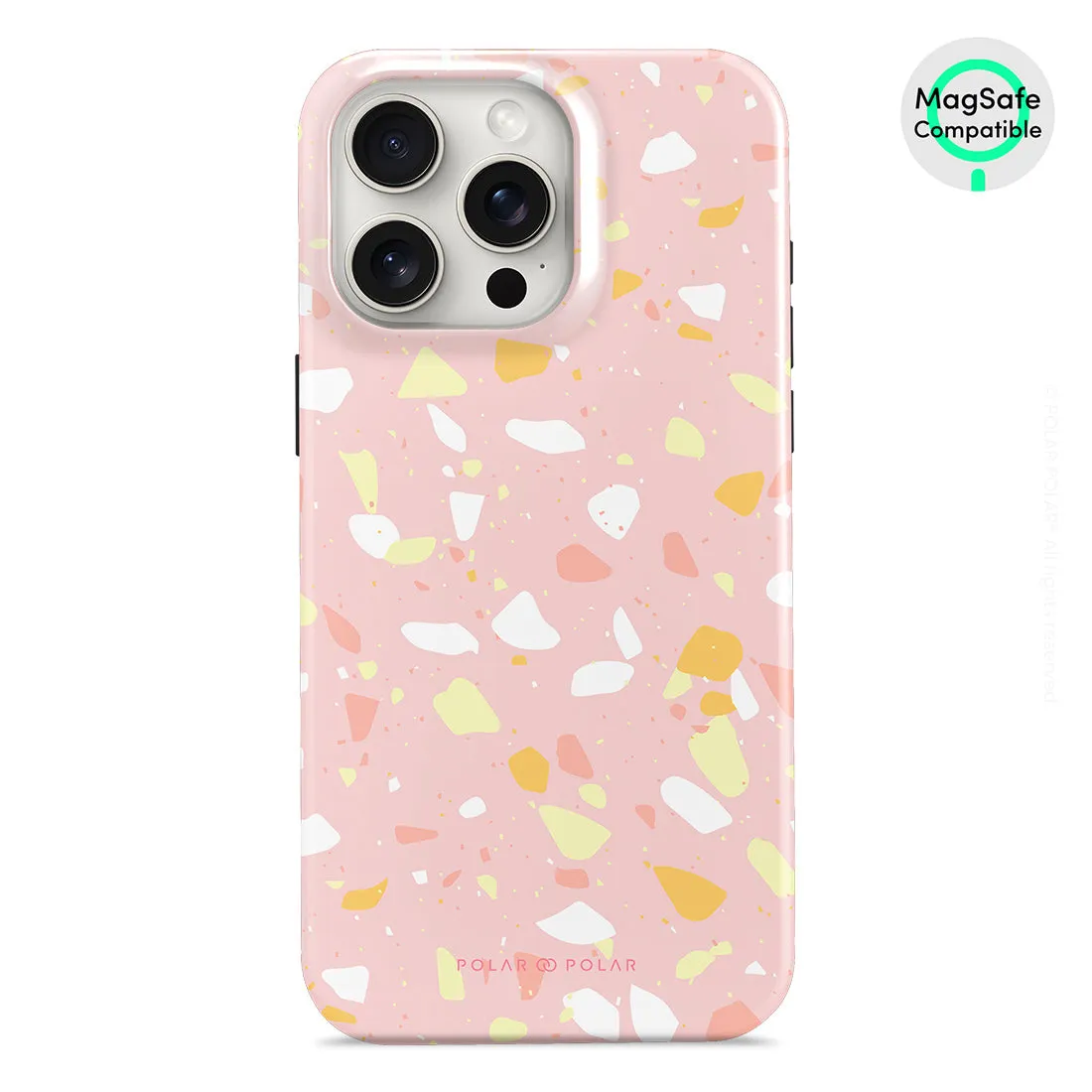 Pink Peony Terrazzo - iPhone 15 Pro Max Case
