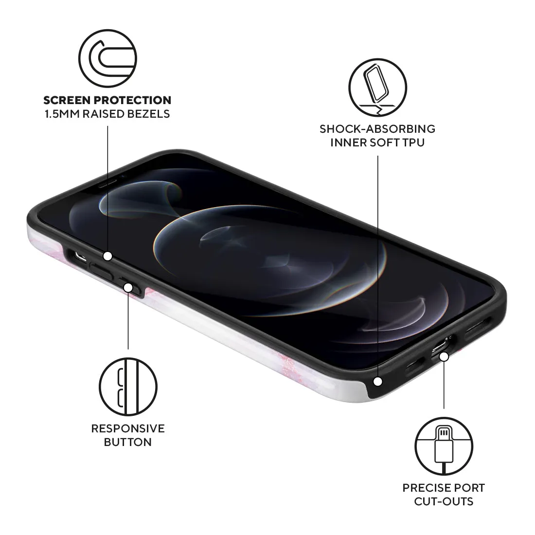 Pink White Custom - iPhone 12 Pro Max Case