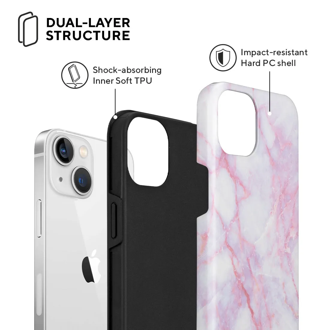 Pink White Custom - iPhone 13 Case