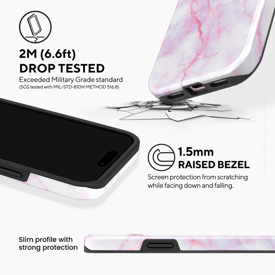Pink White Custom - iPhone 15 Case