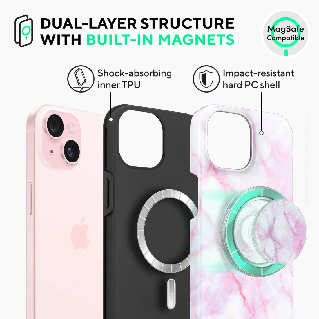 Pink White Custom - iPhone 15 Case