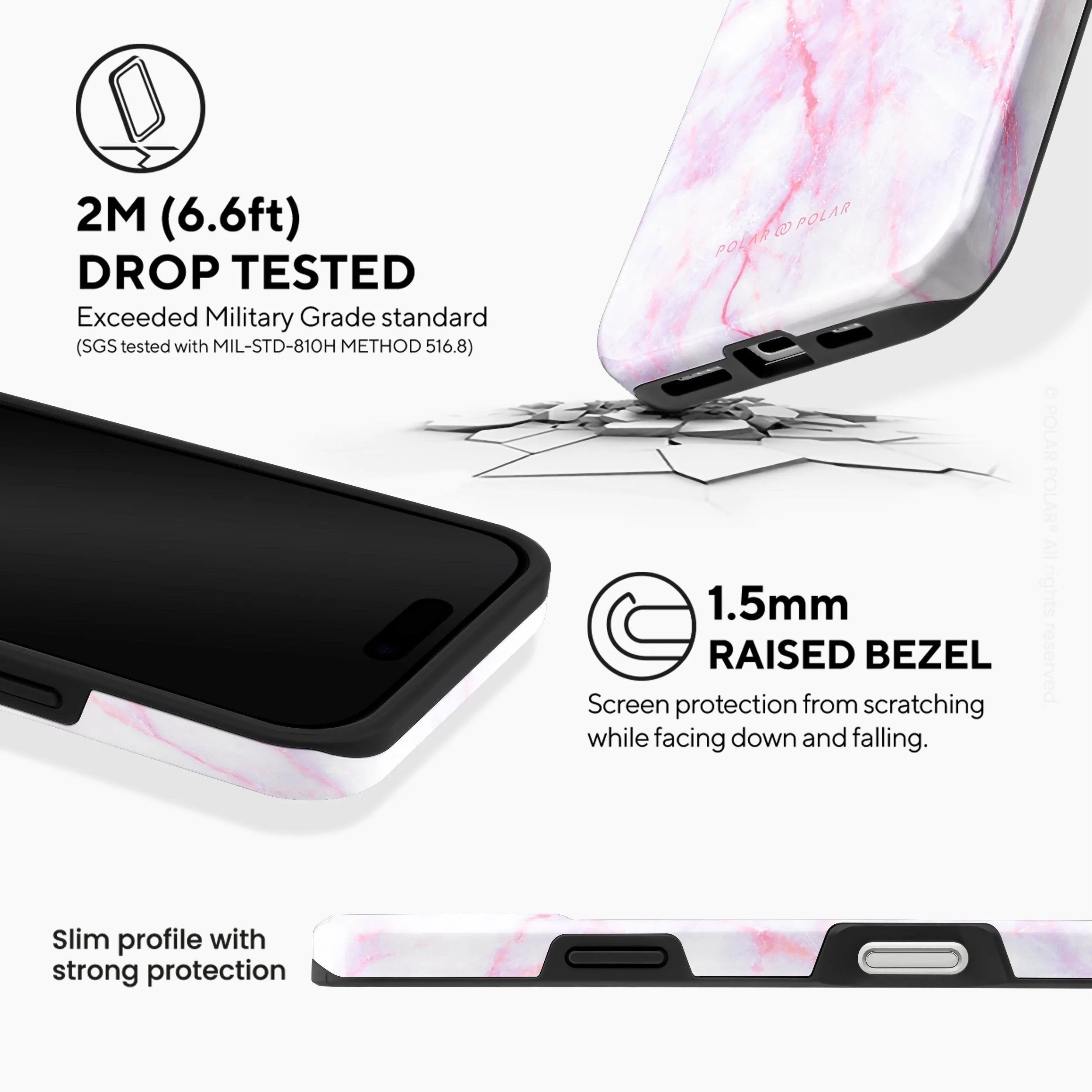 Pink White - iPhone 16 Plus Case